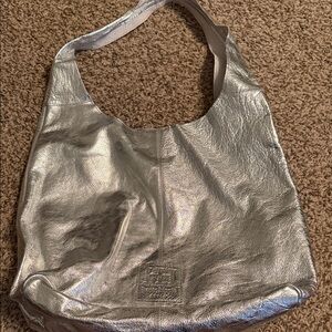 Silver Hobo Bag